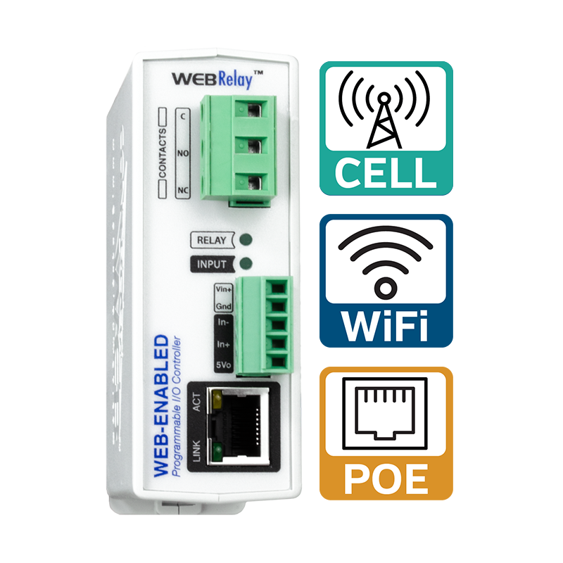 Web relay and PoE remote I/O